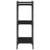 vidaXL Bookcase 3-Tier Black 60x30x86 cm Engineered Wood