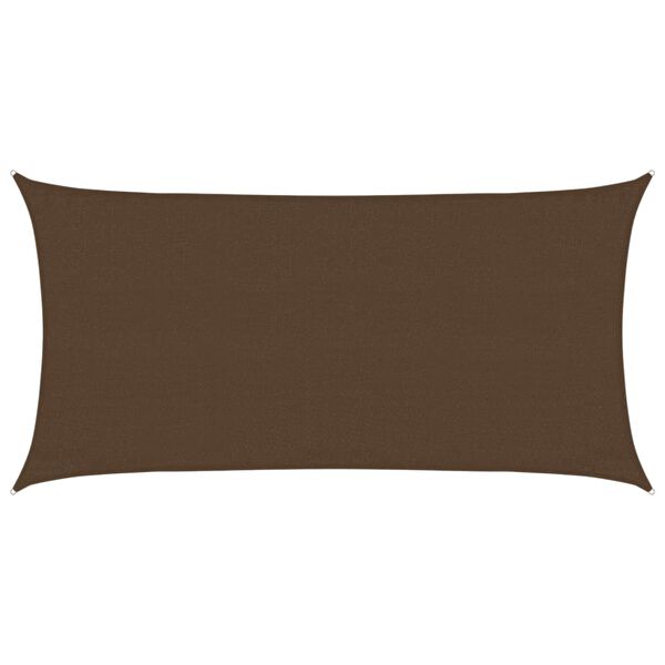 vidaXL Sunshade Sail 160 g/m&sup2; Brown 3x6 m HDPE