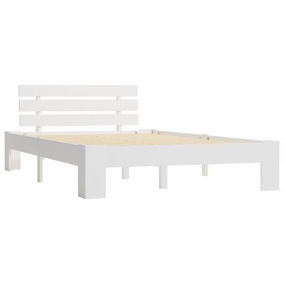 vidaXL Bed Frame White Solid Pine Wood 120x200 cm