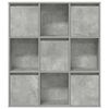 vidaXL Bookcase Concrete Grey 89x24x101.5 cm Engineered Wood
