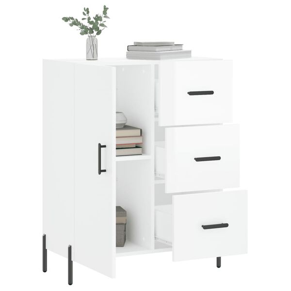 vidaXL Sideboard High Gloss White 69.5x34x90 cm Engineered Wood