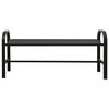 vidaXL Garden Bench 124.5 cm Steel and WPC Black