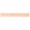 vidaXL Wall Shelf 80x10x4 cm Untreated Solid Wood Oak