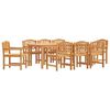vidaXL 9 Piece Garden Dining Set Solid Wood Teak