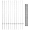 vidaXL Fence with Post Silver 1.2 x 25 m Steel