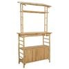vidaXL Outdoor Bar Table with Storage Natural 110 x 50 x 210 cm Bamboo