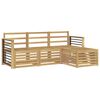 vidaXL Outdoor Sofa Set 4 pcs White Solid Acacia Wood