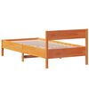 vidaXL Bed Frame without Mattress Wax Brown 90x200 cm Solid Wood Pine