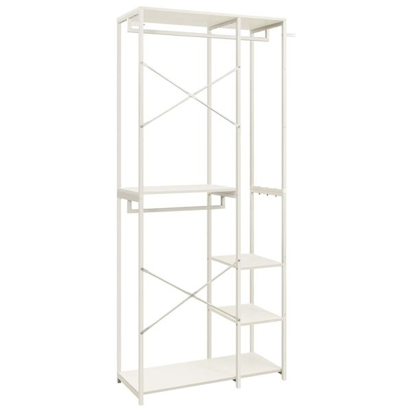 vidaXL Wardrobe White 90x40x213 cm Metal and Engineered Wood