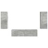 vidaXL TV Cabinet Set Wall-mounted 2 pcs Concrete Grey Engineered Wood