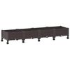 vidaXL Garden Planter with Wheels Brown 160 x 40 x 29 cm PP