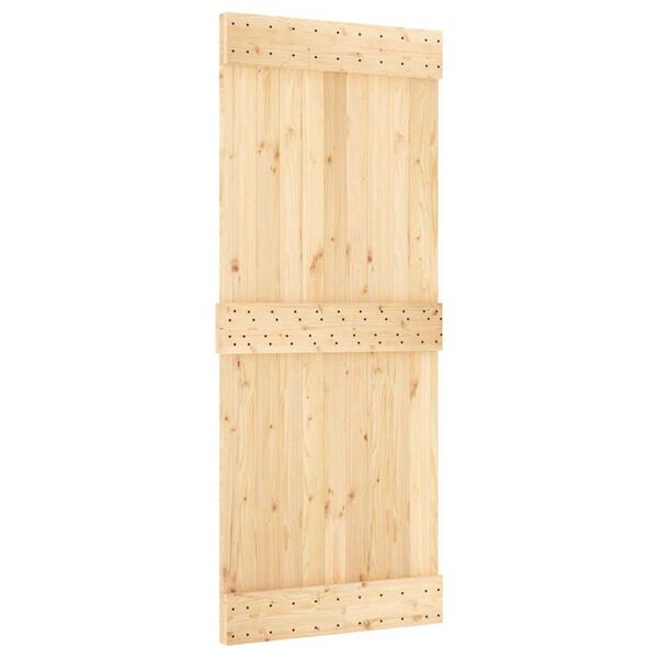 vidaXL Sliding Door with Hardware Set 85x210 cm Solid Wood Pine