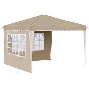 vidaXL Pop-up Party Tent Cream 288 x 288 x 245 cm Oxford Fabric