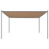 vidaXL Gazebo with Slanted Roof 400x400x270 cm Beige 180 g/m&sup2;