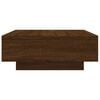 vidaXL Coffee Table with LED Lights Brown Oak 80x80x31 cm