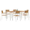 vidaXL Outdoor Dining Set 7 pcs Brown Solid Acacia Wood