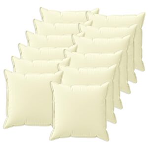 vidaXL Cushion Cover 12 pcs HOUTEN Cream 40 x 40 cm Polyester