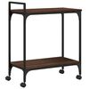 vidaXL Kitchen Trolley Brown Oak 60.5x31x72.5 cm Engineered Wood