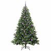 vidaXL Artificial Christmas Tree with 300 LEDs Green 180 cm PE and PVC