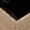 vidaXL Garden Storage Box Beige 80x40x48 cm Poly Rattan Acacia Wood