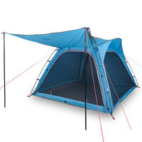 vidaXL Camping Tent 4-Person Blue Quick Release Waterproof