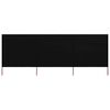 vidaXL 3-panel Wind Screen Fabric 400x120 cm Black
