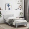 vidaXL Bed Frame without Mattress with LED Lights Concrete Grey 90x190 cm Single