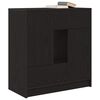 vidaXL Sideboard with Drawers and Doors Black Oak 70.5x34x74.5 cm
