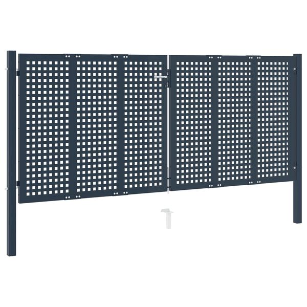vidaXL Fence Gate Anthracite 306x175 cm Steel