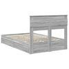 vidaXL Storage Bed Grey Sonoma 135 x 190 cm Engineered Wood