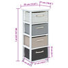 vidaXL Storage Cabinet 4 Drawers Wood