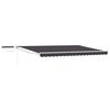 vidaXL Electric Retractable Awning Anthracite and White 4 x 3 m