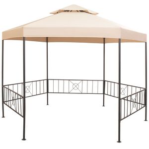 vidaXL Garden Marquee | Beige | Powder-coated steel, Polyester