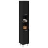vidaXL Bathroom Cabinet Black Oak 30 x 30 x 179 cm Engineered Wood