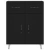 vidaXL Highboard Black 69.5x34x180 cm Engineered Wood