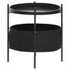 vidaXL Side Table with Basket 40x40x45.5 cm Black