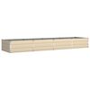 vidaXL Planter Ivory 385 x 100 x 45 cm Galvanised Steel