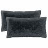 vidaXL Cushion Cover 2 pcs HEERLEN Anthracite 40 x 80 cm PV Fleece