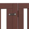 vidaXL Dog Gate with Door Foldable 9 Panels Brown 450 cm Poplar Wood