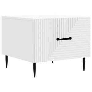 vidaXL Coffee Table with Drawer White 49 x 50 x 40 cm Engineered Wood