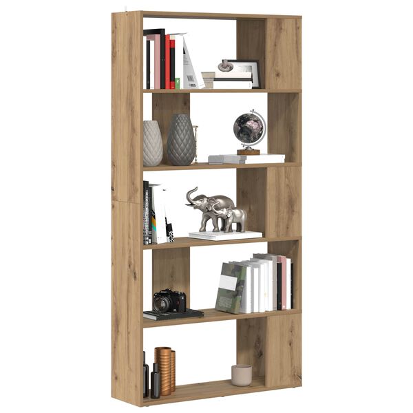 vidaXL Book Cabinet Artisan Oak 80 x 24 x 159 cm Engineered Wood