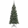 vidaXL Artificial Christmas Tree with 150 LEDs with Stand Green 150 cm