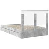 vidaXL Storage Bed Concrete Grey 135 x 190 cm Engineered Wood