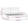vidaXL Bed Frame without Mattress White King Size Solid Wood