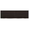 vidaXL Bathroom Countertop Dark Brown 140x40x(2-4) cm Treated Solid Wood