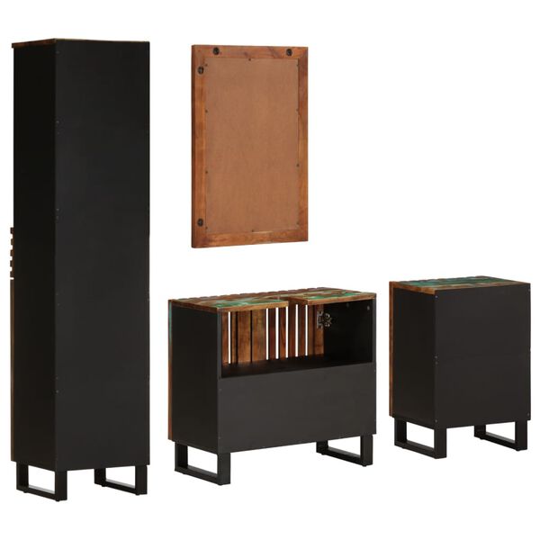 vidaXL 4 Piece Bathroom Furniture Set Solid Wood Acacia