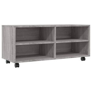 vidaXL TV Cabinet with Castors Grey Sonoma 90x35x35 cm Engineered Wood