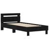 vidaXL Bed Frame with Headboard Black Oak 75 x 190 cm Engineered Wood