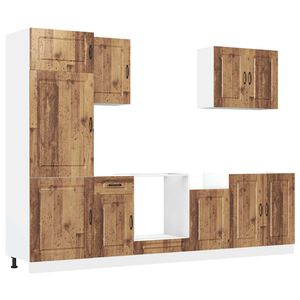 vidaXL 7 Piece Kitchen Cabinet Set Kalmar Old Wood Engineered Wood
