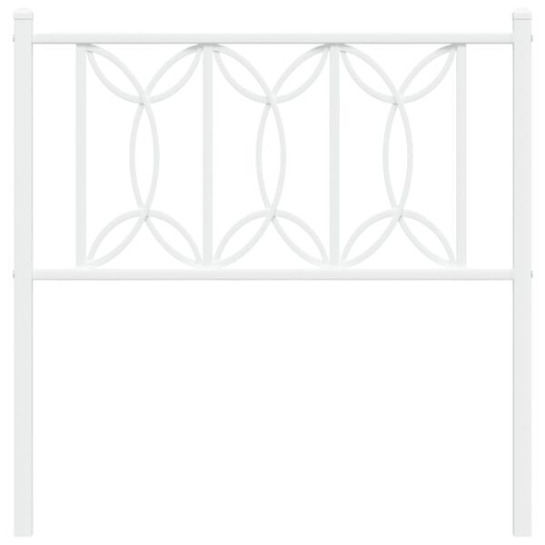 vidaXL Metal Headboard White 75 cm